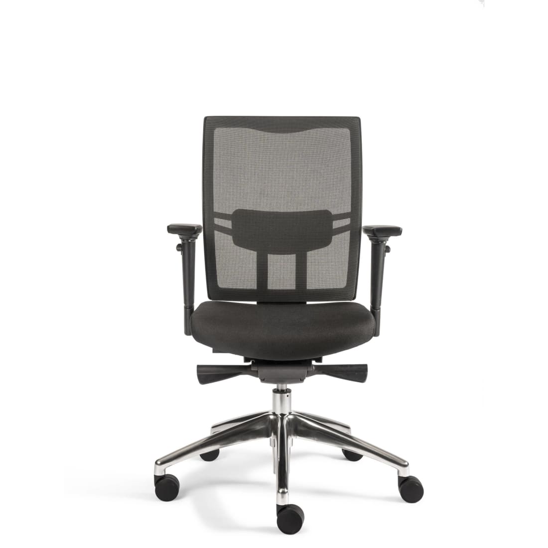 Black ergonomic office chair.