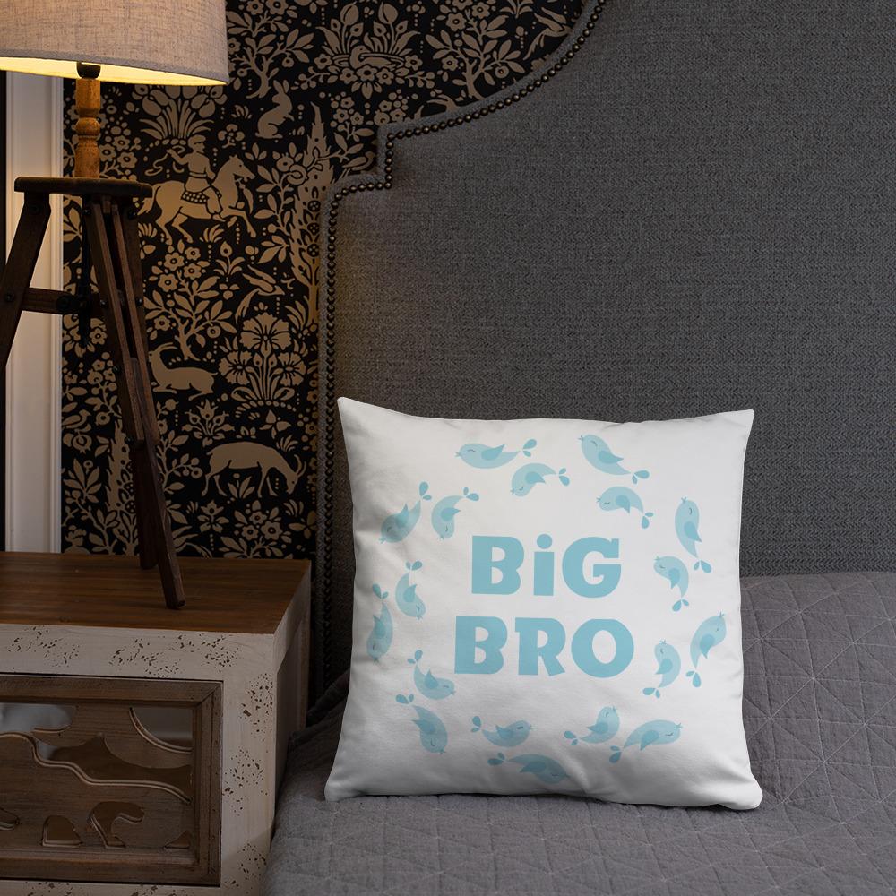 Big Brother Kids Pillow with a soft polyester case and insert, featuring a hidden zipper for easy cleaning.