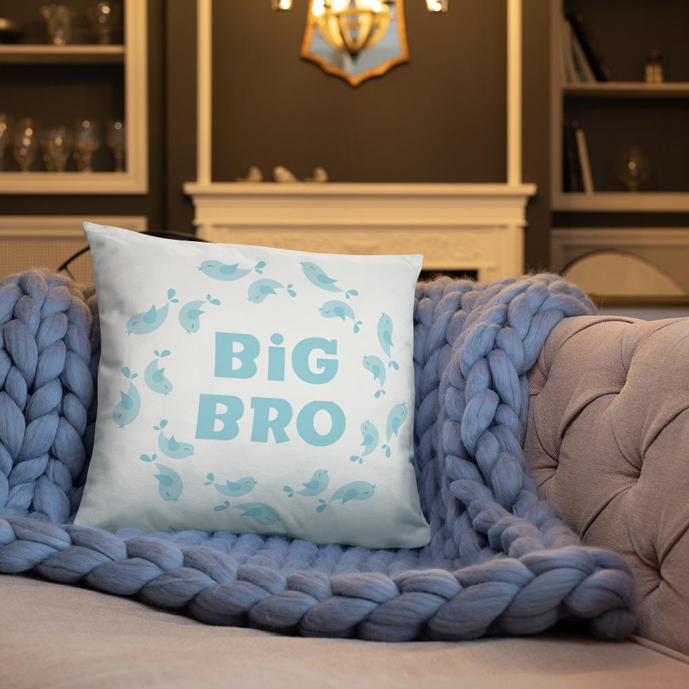 Big Brother Kids Pillow with a soft polyester case and insert, featuring a hidden zipper for easy cleaning.