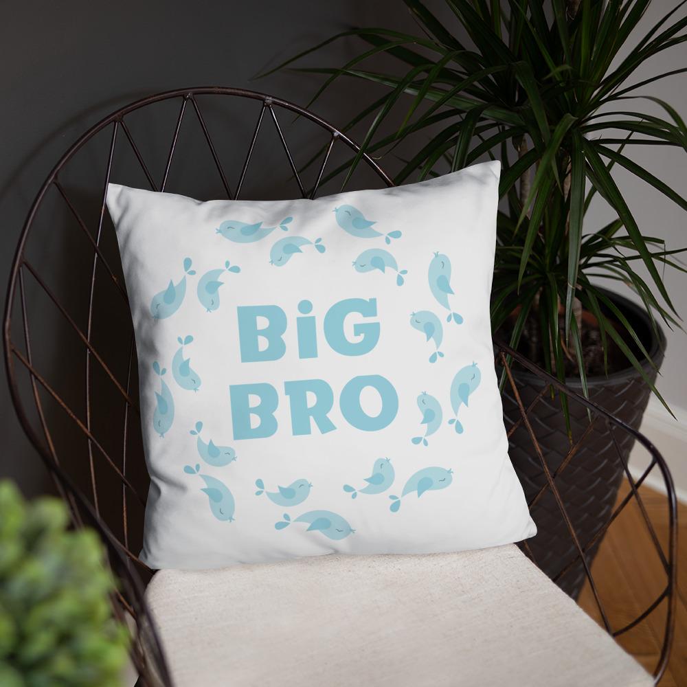 Big Brother Kids Pillow with a soft polyester case and insert, featuring a hidden zipper for easy cleaning.