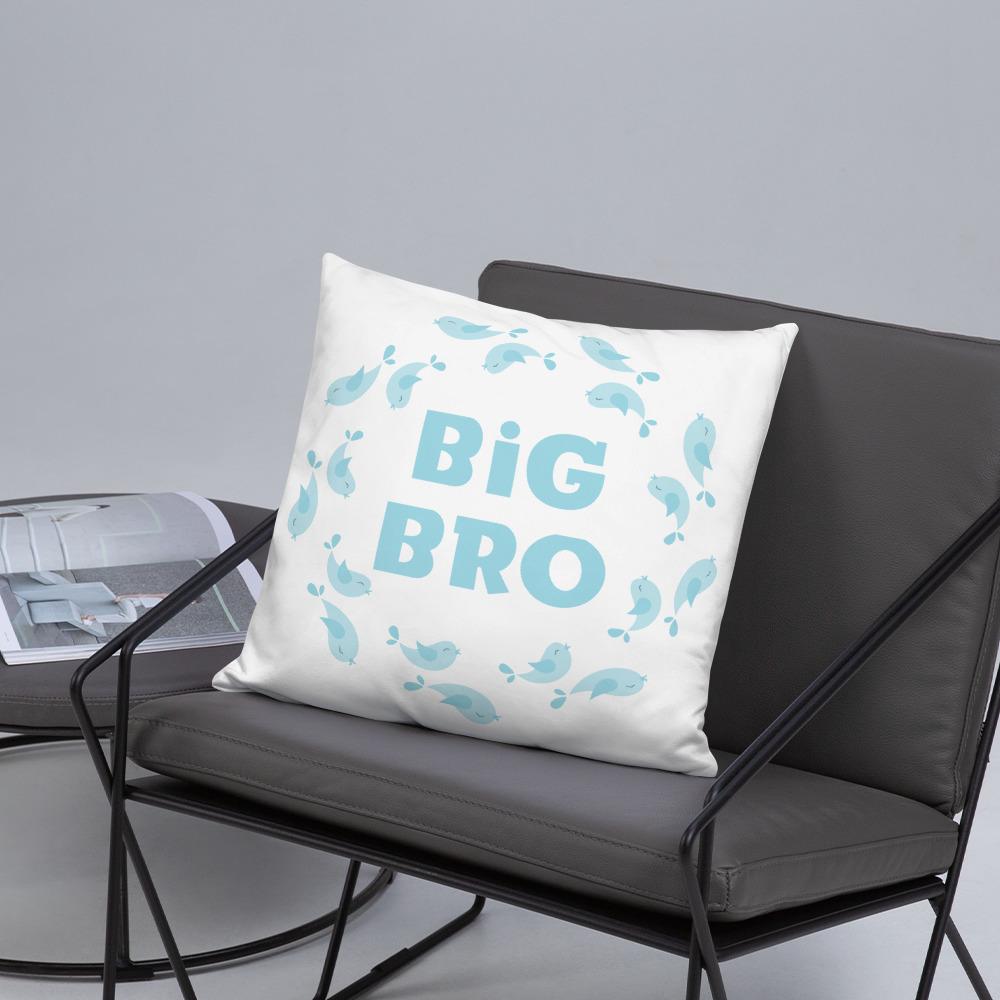 Big Brother Kids Pillow with a soft polyester case and insert, featuring a hidden zipper for easy cleaning.