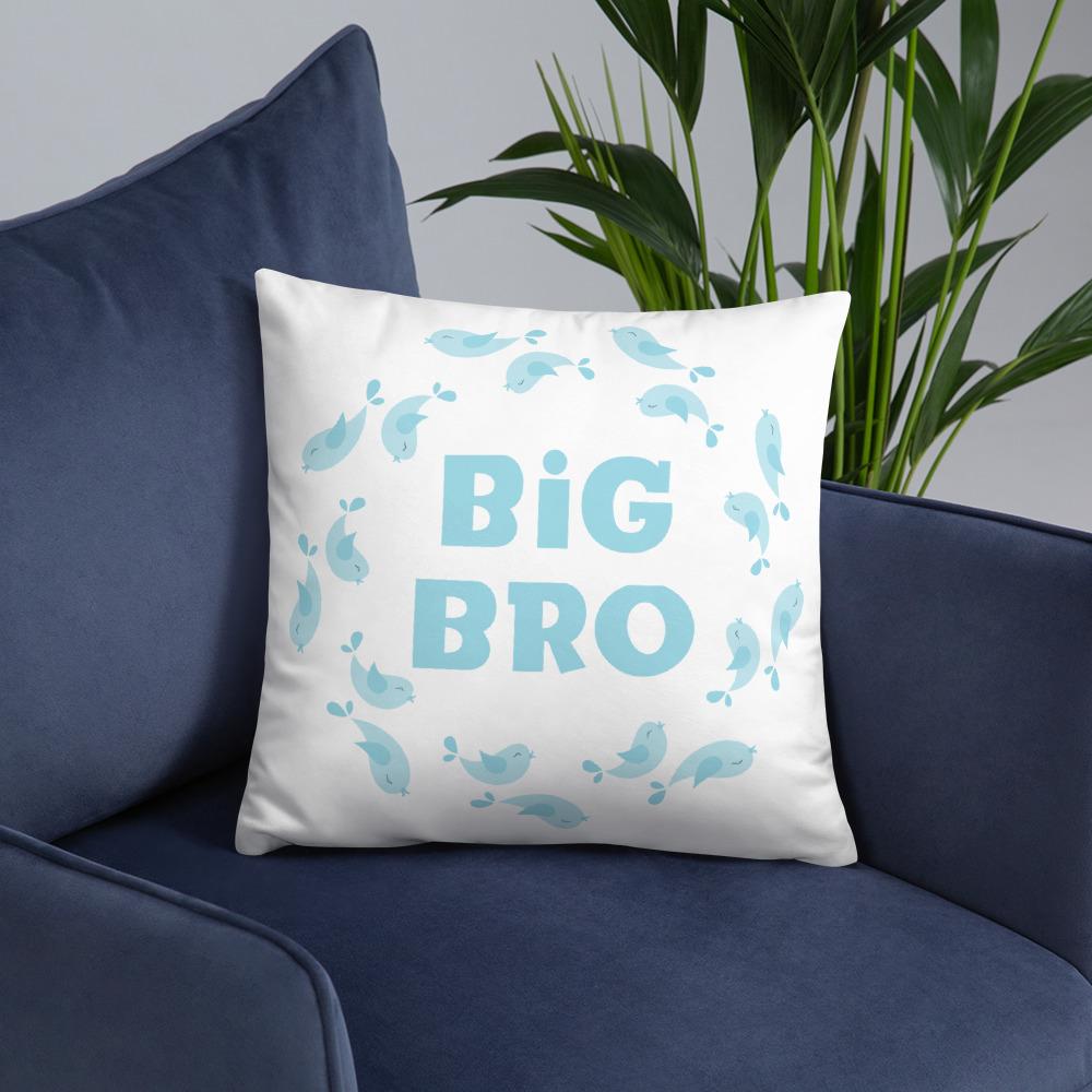 Big Brother Kids Pillow with a soft polyester case and insert, featuring a hidden zipper for easy cleaning.