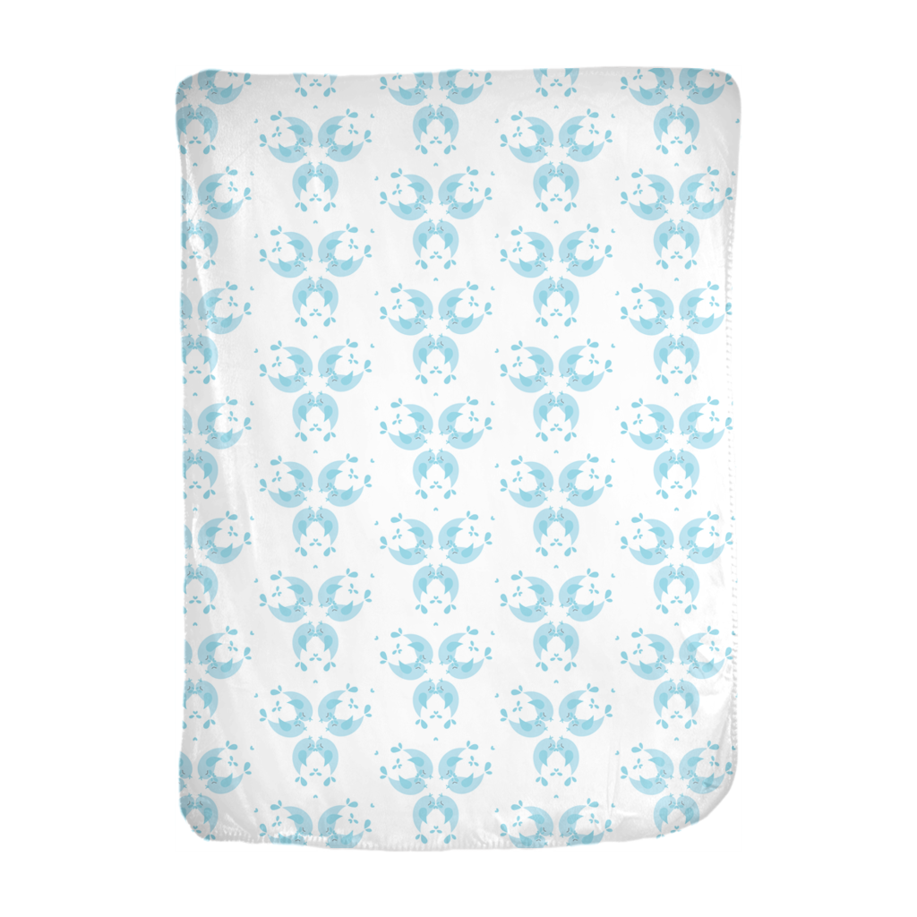 Blue Birdie Spin Minky Blanket showcasing soft velveteen and fleece materials in a cozy setting.