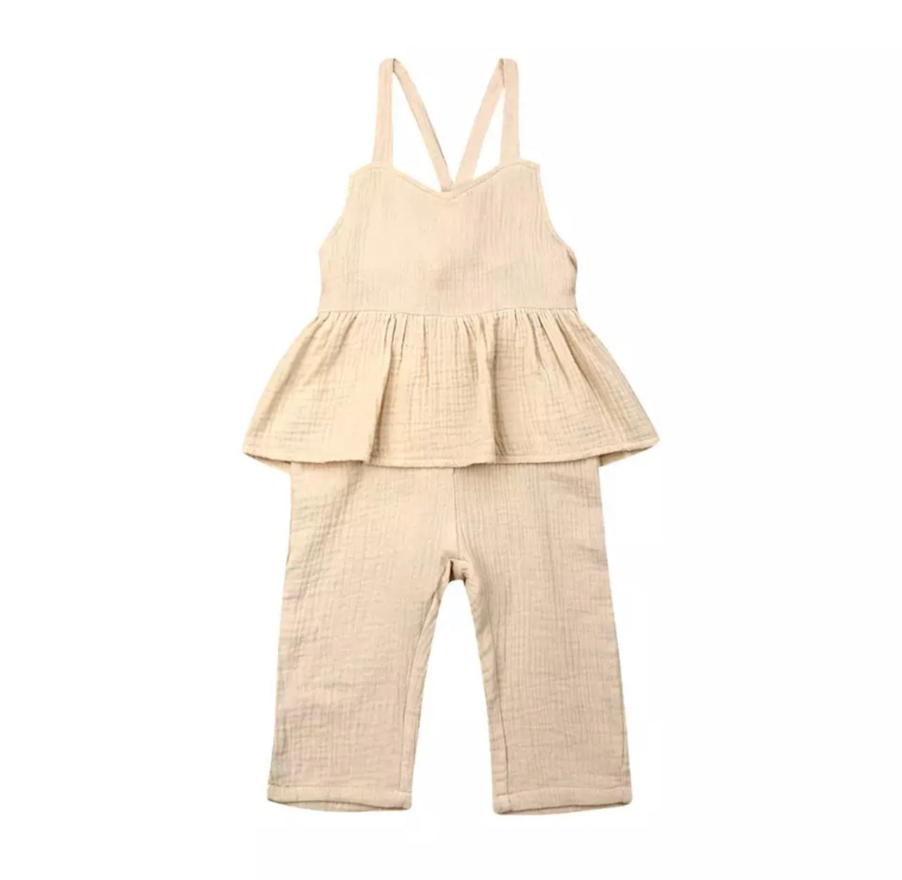 Brielle Jumpsuit made of soft cotton, showcasing its stylish design and true-to-size fit.