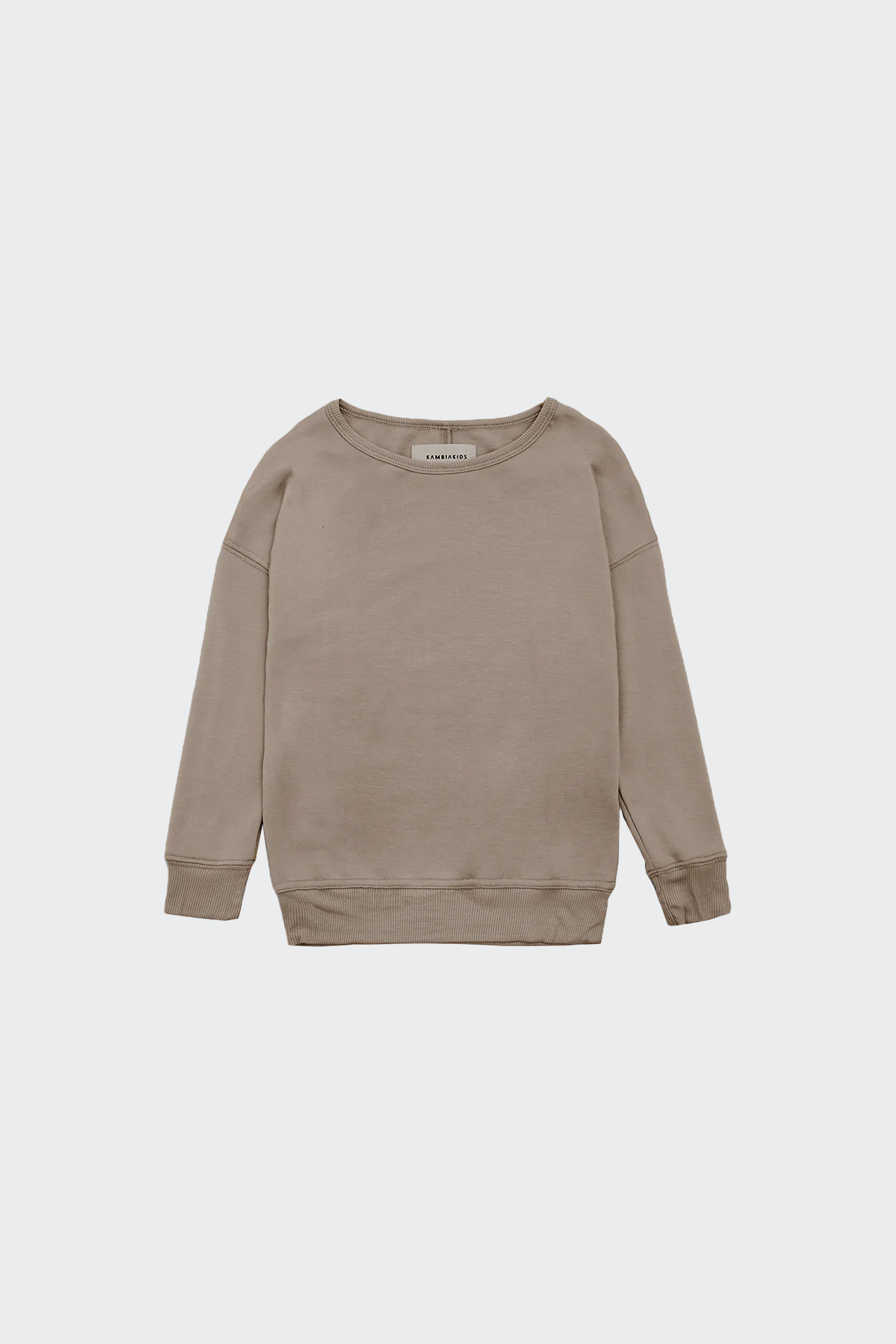 Clay Crewneck made from recycled bamboo, featuring a soft texture and gender-neutral design for kids.