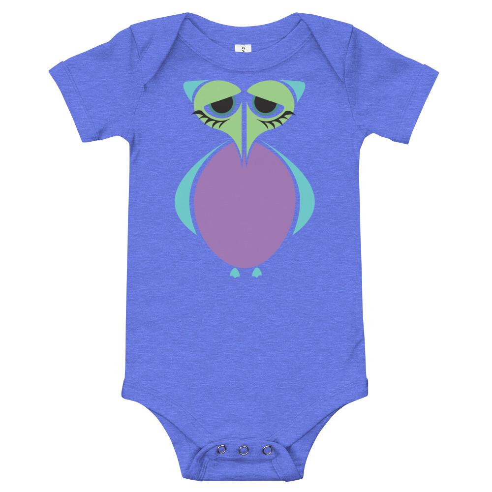 Dodo Kritter Onesie in soft cotton, featuring an envelope neckline and snap leg closure, perfect for babies.