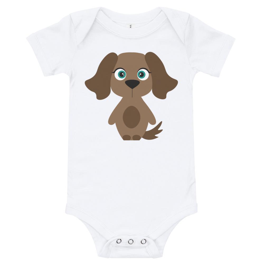 A soft cotton Dog Kritter Onesie featuring a playful dog design, perfect for infants and toddlers.