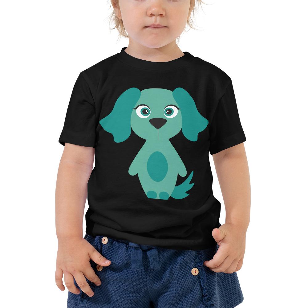 A cute Dog Kritter Toddler T-shirt made of 100% cotton, featuring a playful dog design, perfect for young children.