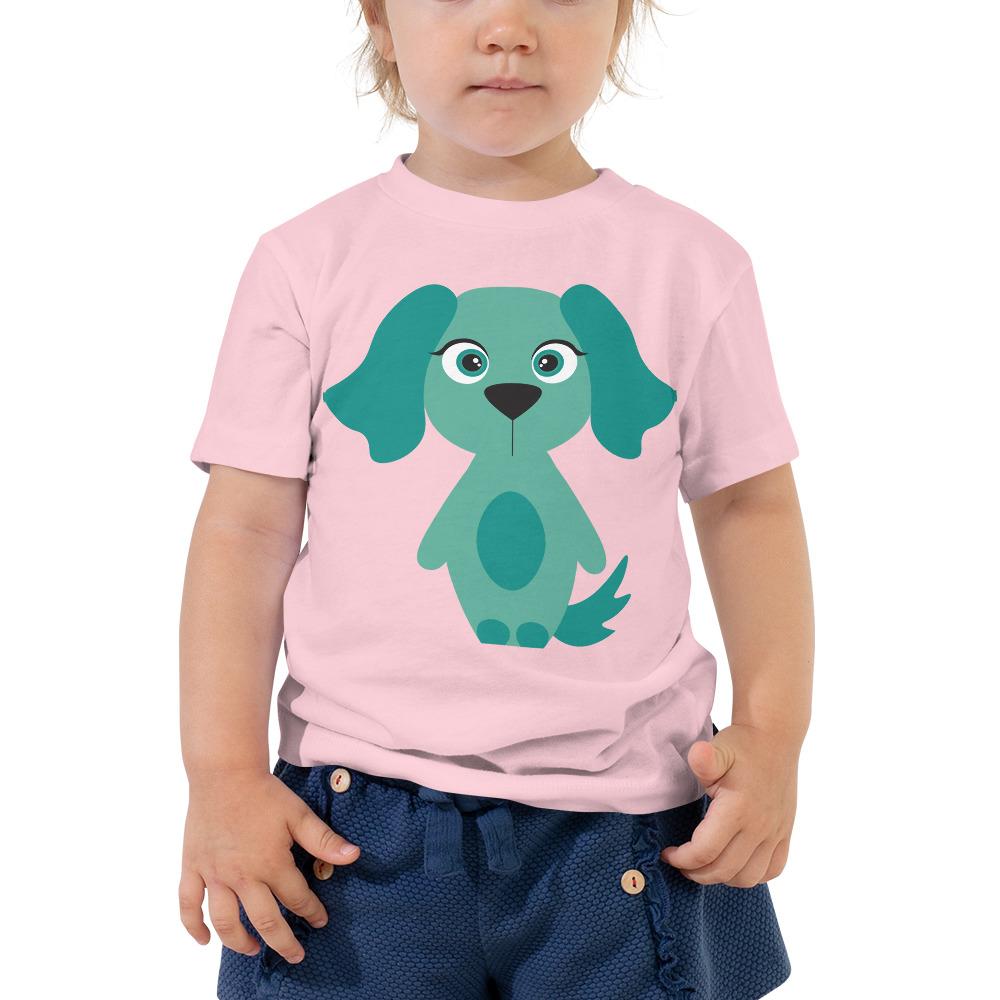 A cute Dog Kritter Toddler T-shirt made of 100% cotton, featuring a playful dog design, perfect for young children.