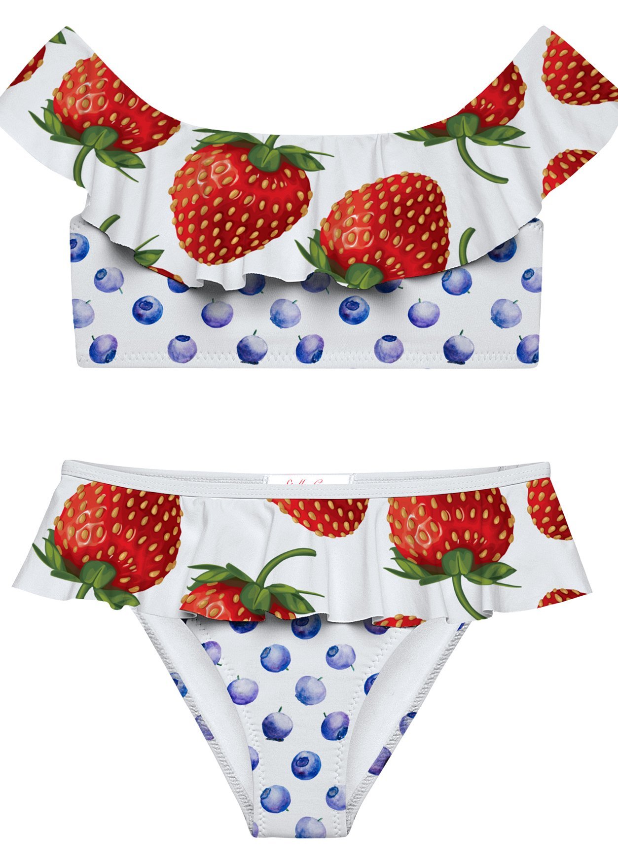 Draped Pavlova Bikini for Girls featuring vibrant print and stylish design, perfect for summer activities.