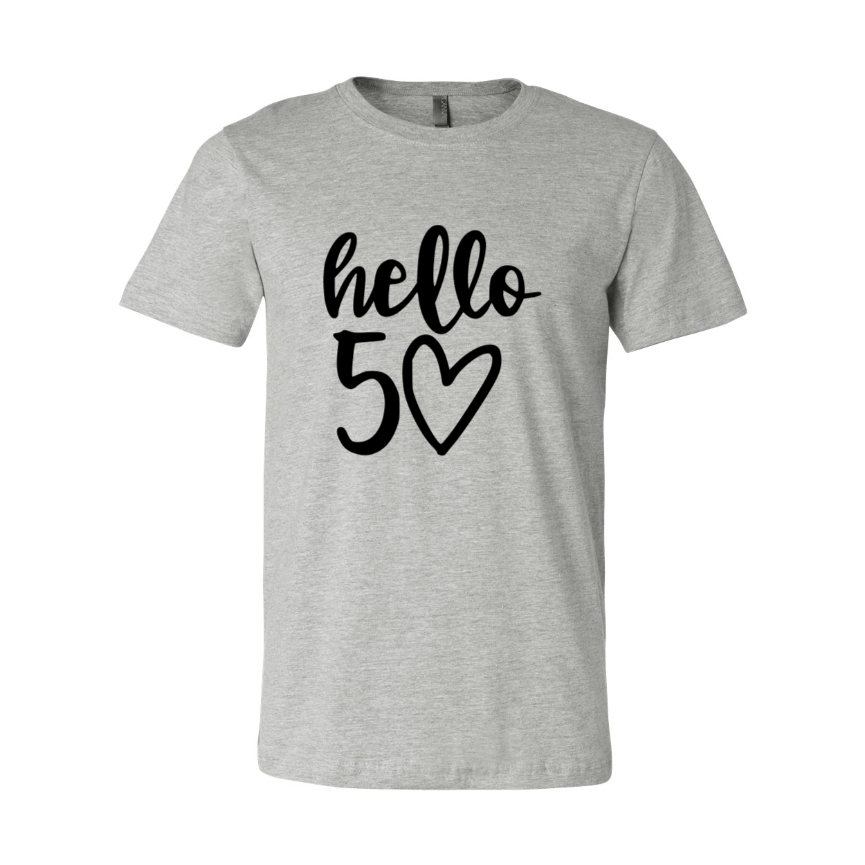 DT0264 Hello 50 Shirt in various colors, showcasing its soft fabric and stylish design.