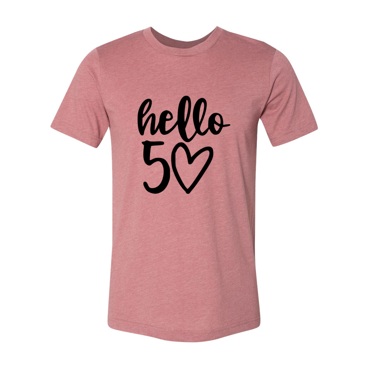 DT0264 Hello 50 Shirt in various colors, showcasing its soft fabric and stylish design.