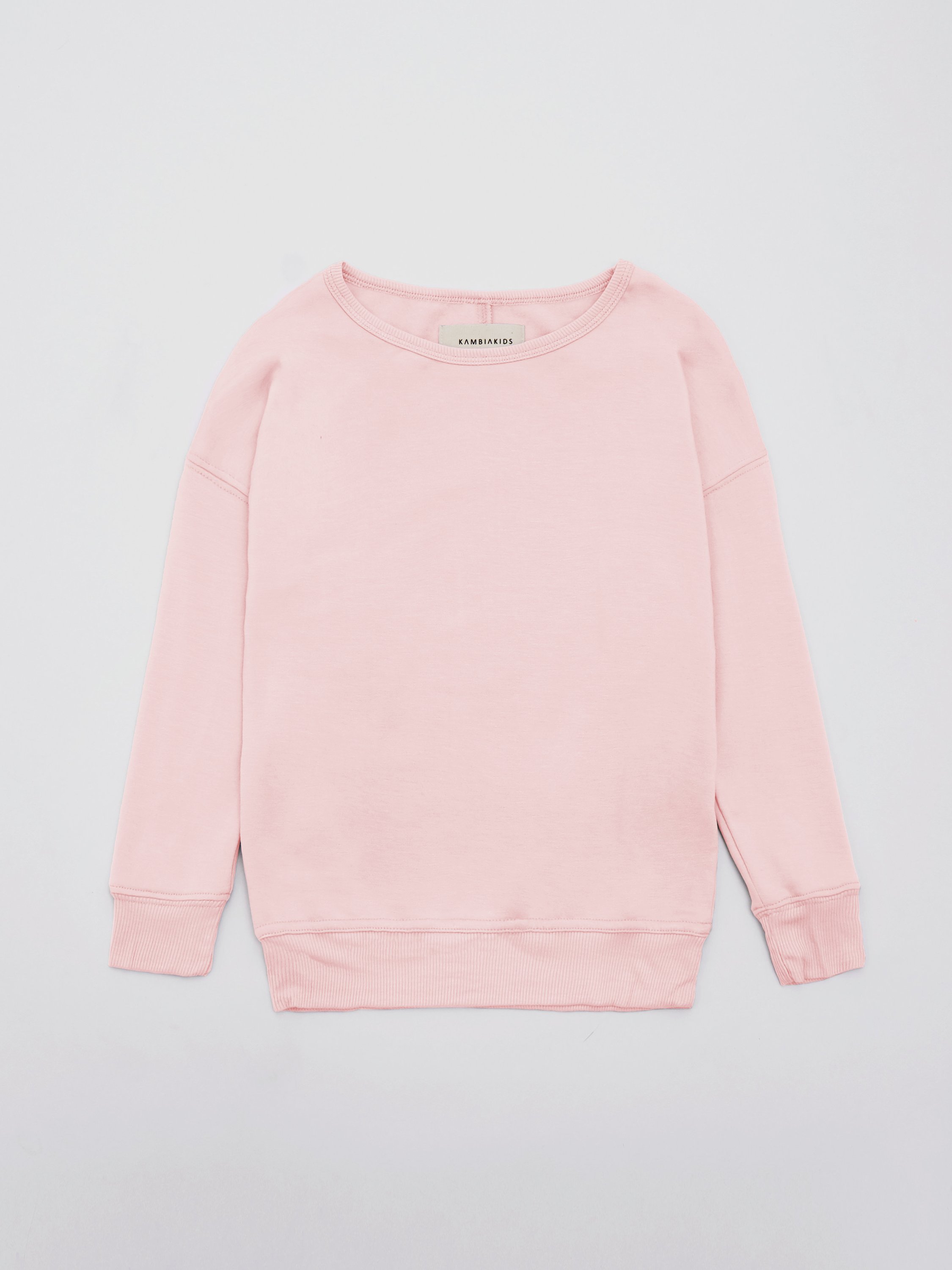 Exposed Crewneck for kids made from recycled bamboo, showcasing its soft texture and gender-neutral design.