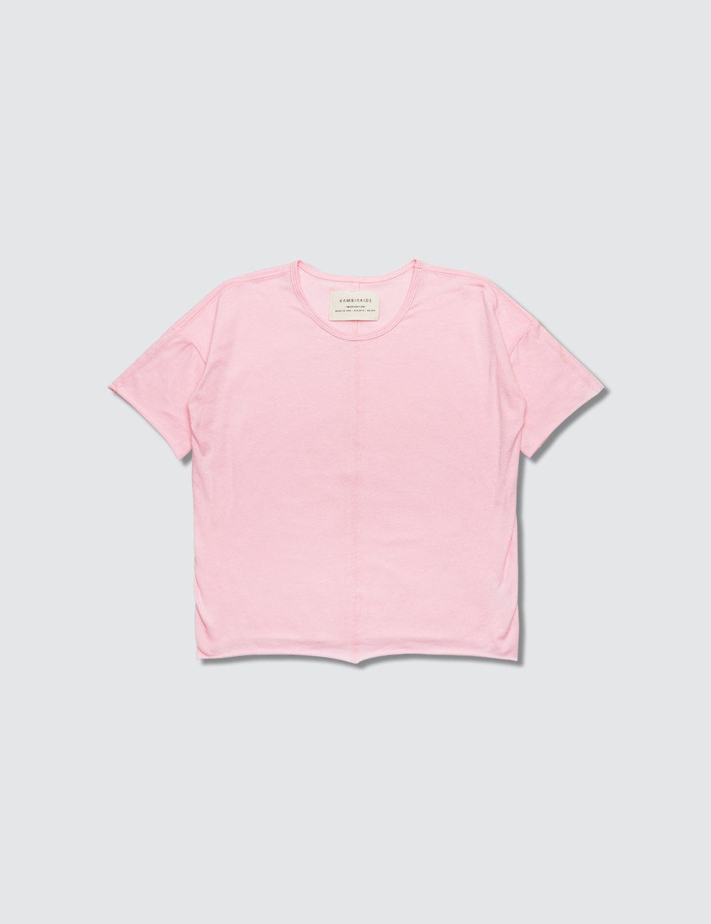 Exposed Short Sleeve Top for kids, featuring a timeless color and made from soft cotton-spandex blend, perfect for both boys and girls.