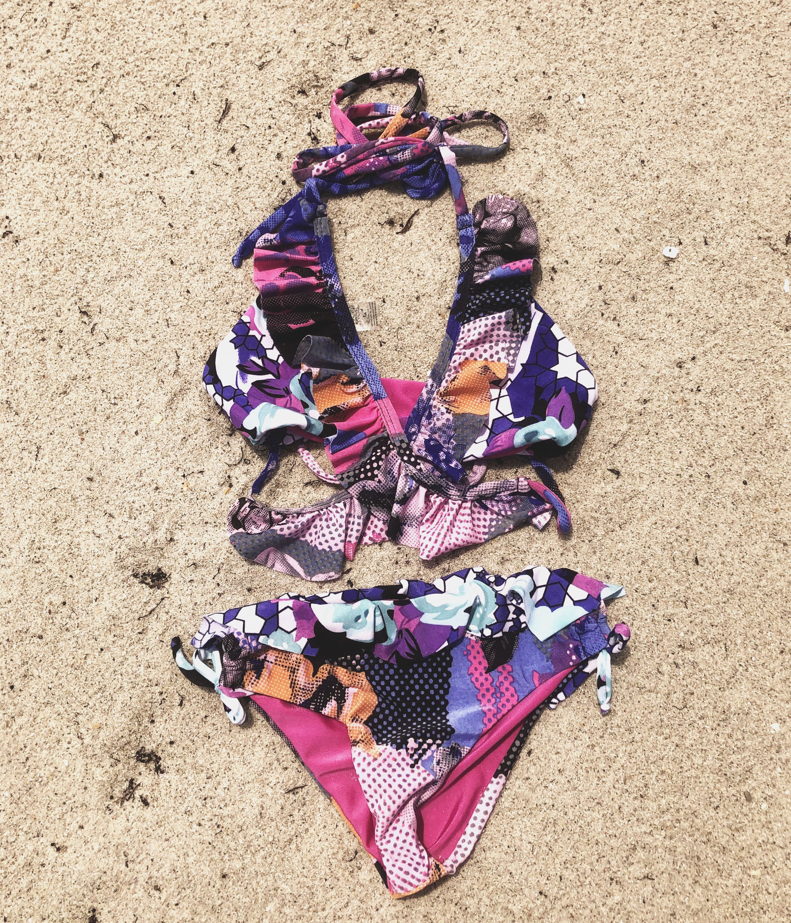 Flower Passion Bikini featuring vibrant floral prints and off-shoulder design, perfect for young girls.