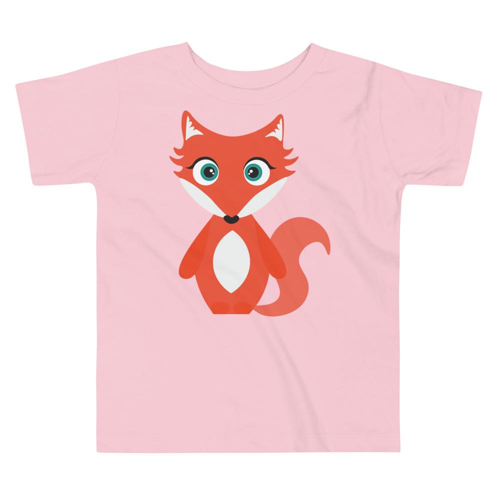 Fox Kritter Toddler T-shirt made of 100% cotton with a cute fox design, perfect for young children.