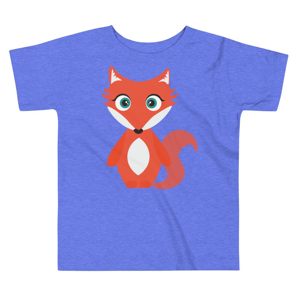 Fox Kritter Toddler T-shirt made of 100% cotton with a cute fox design, perfect for young children.