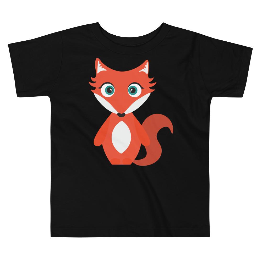 Fox Kritter Toddler T-shirt made of 100% cotton with a cute fox design, perfect for young children.