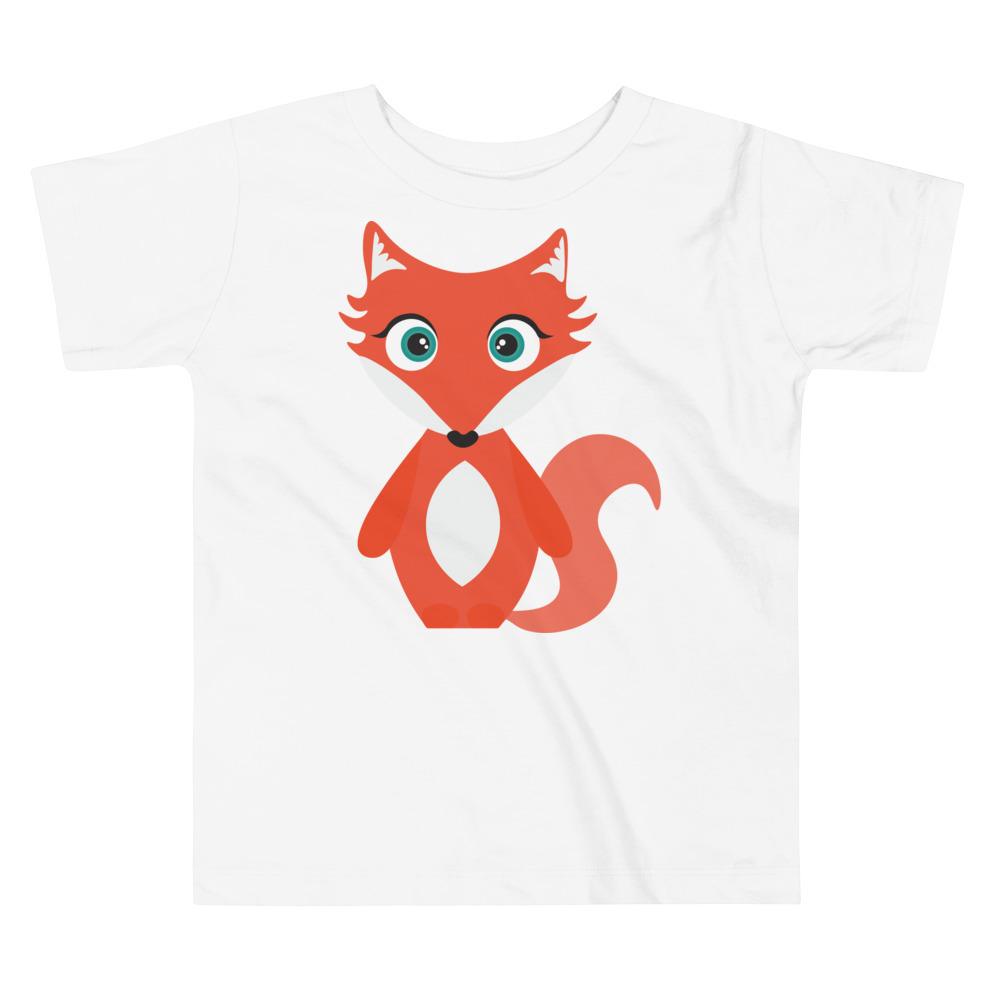 Fox Kritter Toddler T-shirt made of 100% cotton with a cute fox design, perfect for young children.