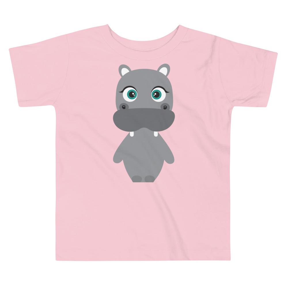 Hippo Kritter Toddler T-shirt in vibrant colors, made from 100% cotton, featuring a cute hippo design, perfect for toddlers.