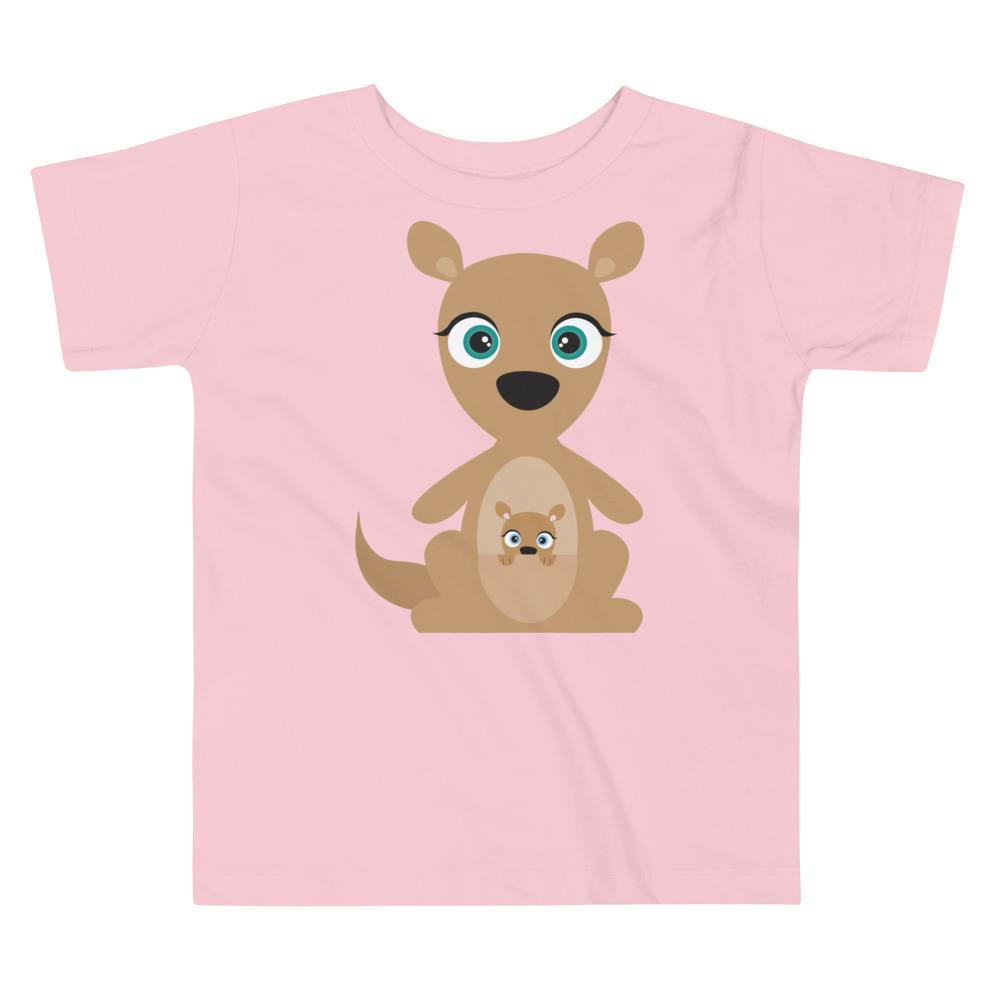 Kangaroo Kritter Toddler T-shirt in vibrant colors with a playful kangaroo design, made from 100% cotton for comfort.