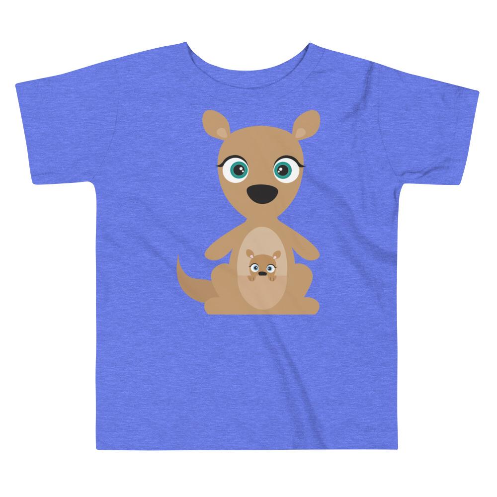 Kangaroo Kritter Toddler T-shirt in vibrant colors with a playful kangaroo design, made from 100% cotton for comfort.