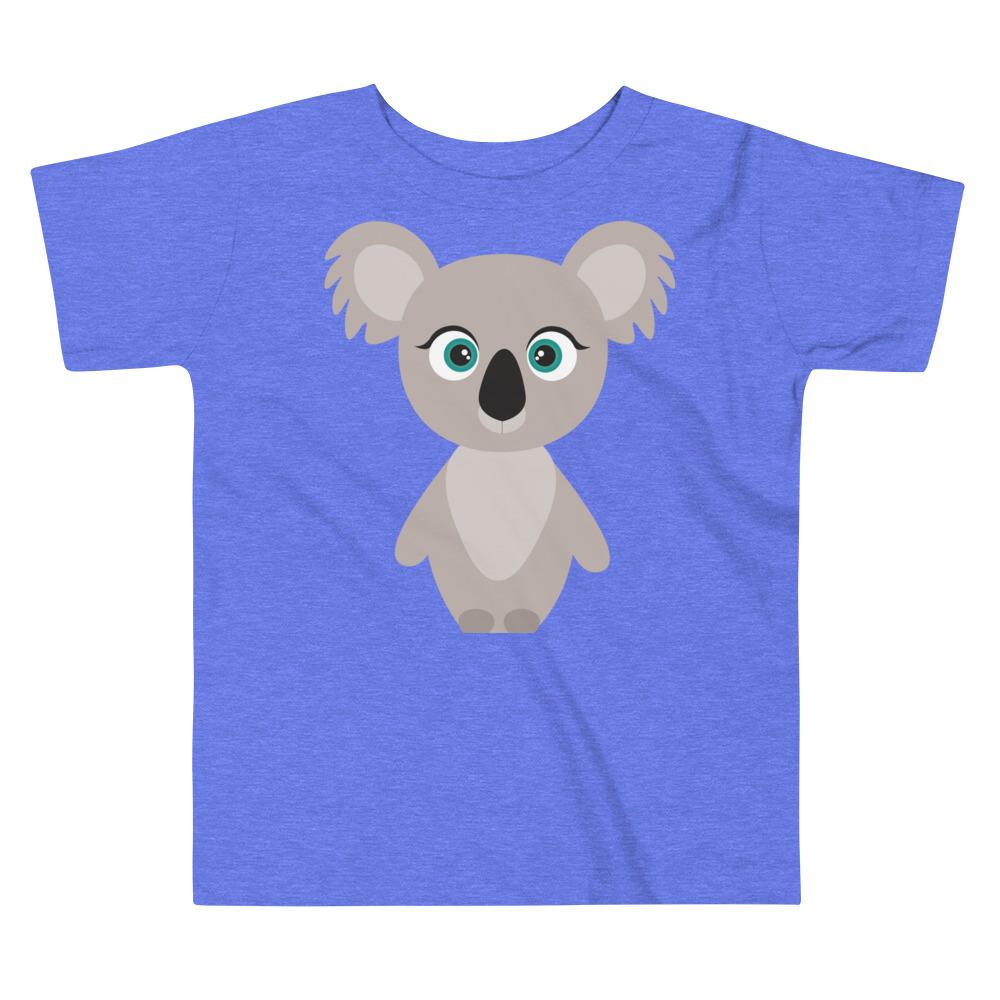 Koala Kritter Toddler T-shirt in soft cotton with a cute koala design, perfect for active toddlers.