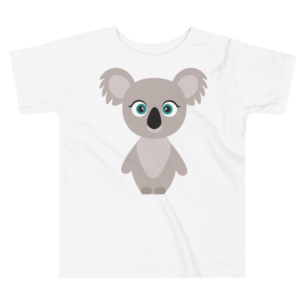 Koala Kritter Toddler T-shirt in soft cotton with a cute koala design, perfect for active toddlers.