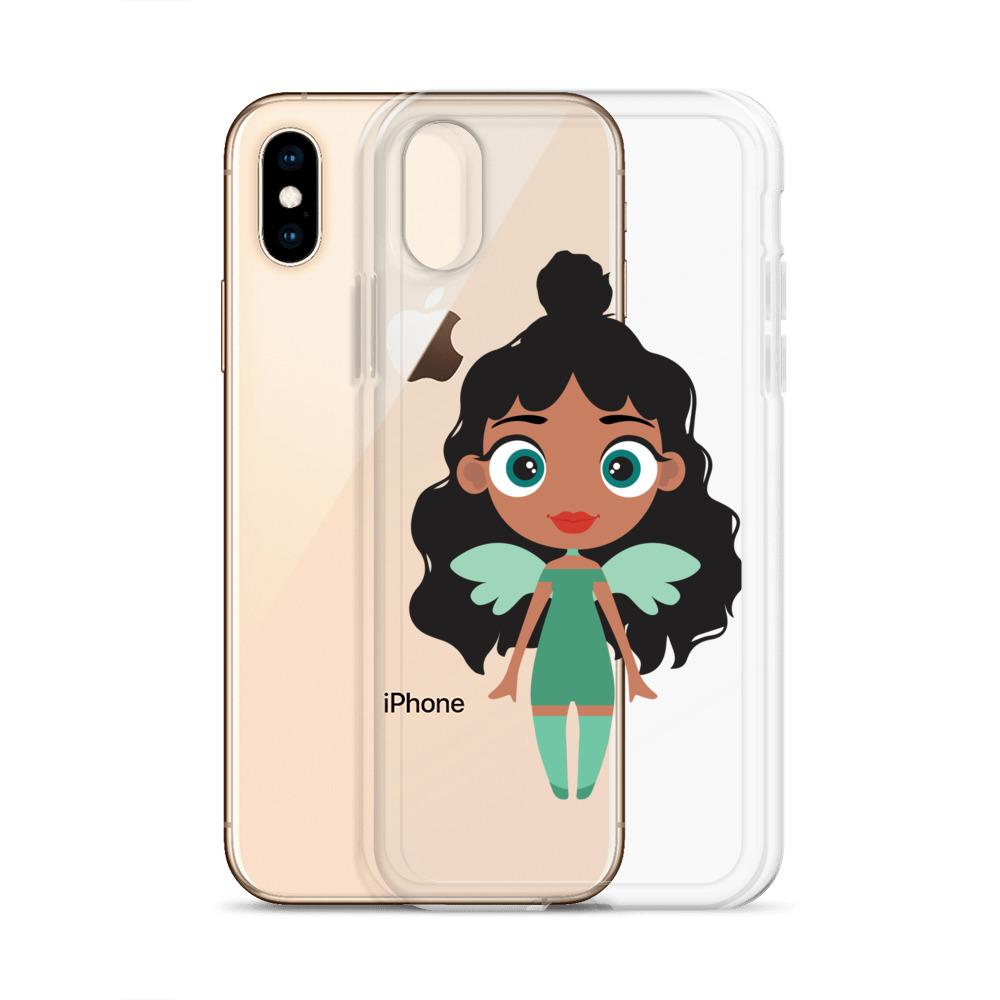 Kritter Christmas Angel iPhone Case featuring a festive design with a Christmas angel, made from durable TPU and PC materials.