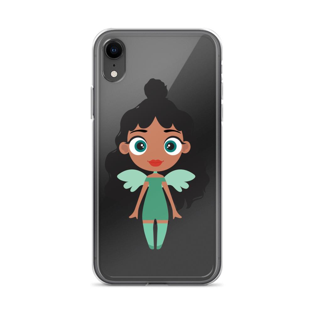 Kritter Christmas Angel iPhone Case featuring a festive design with a Christmas angel, made from durable TPU and PC materials.