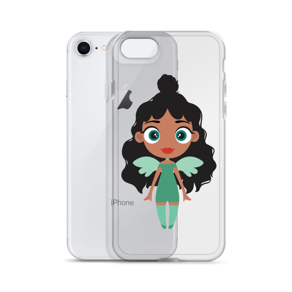 Kritter Christmas Angel iPhone Case featuring a festive design with a Christmas angel, made from durable TPU and PC materials.