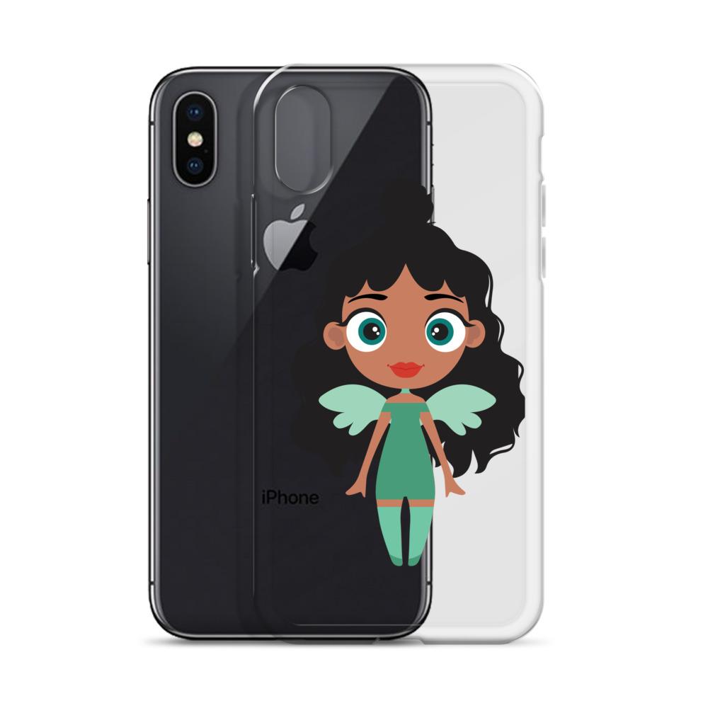 Kritter Christmas Angel iPhone Case featuring a festive design with a Christmas angel, made from durable TPU and PC materials.