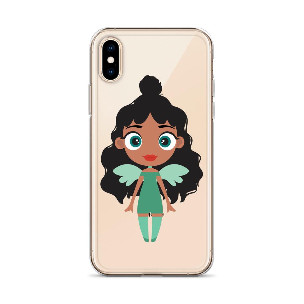 Kritter Christmas Angel iPhone Case featuring a festive design with a Christmas angel, made from durable TPU and PC materials.