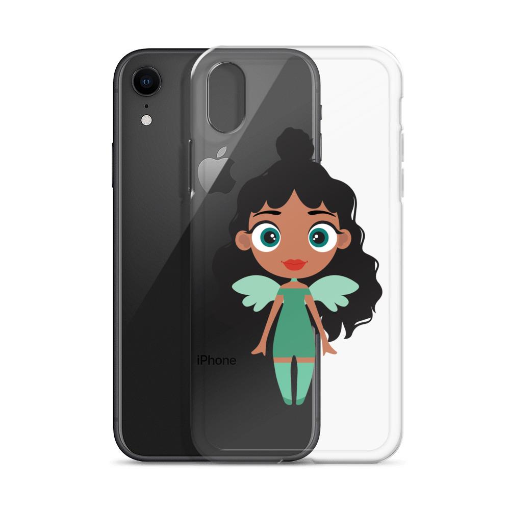 Kritter Christmas Angel iPhone Case featuring a festive design with a Christmas angel, made from durable TPU and PC materials.