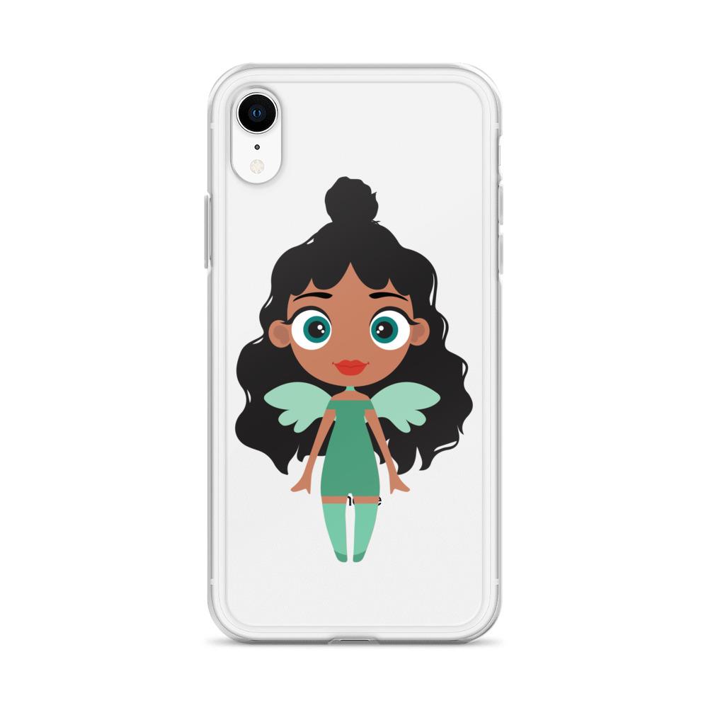 Kritter Christmas Angel iPhone Case featuring a festive design with a Christmas angel, made from durable TPU and PC materials.