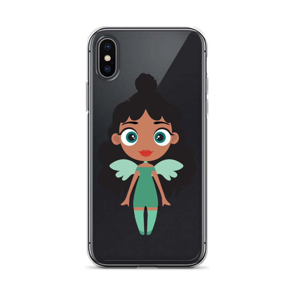 Kritter Christmas Angel iPhone Case featuring a festive design with a Christmas angel, made from durable TPU and PC materials.