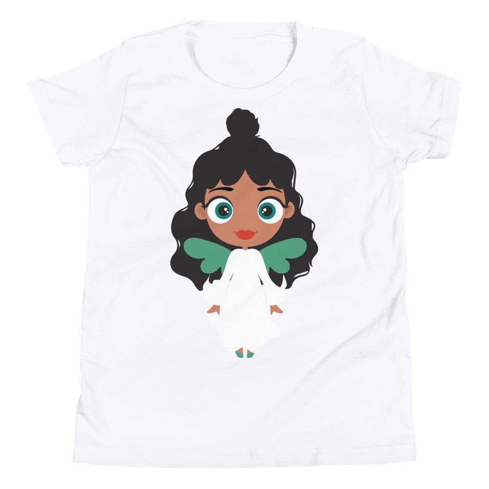 Kritter Christmas Angel Kids T-Shirt featuring festive design in soft jersey cotton, perfect for holiday celebrations.