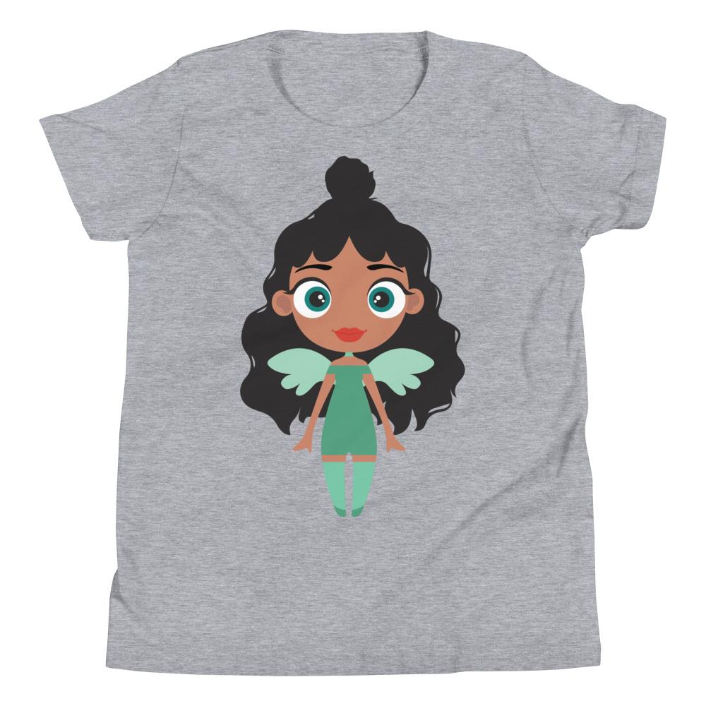 Kritter Christmas Fairy Kids T-Shirt in soft jersey cotton, featuring a festive design perfect for holiday celebrations.