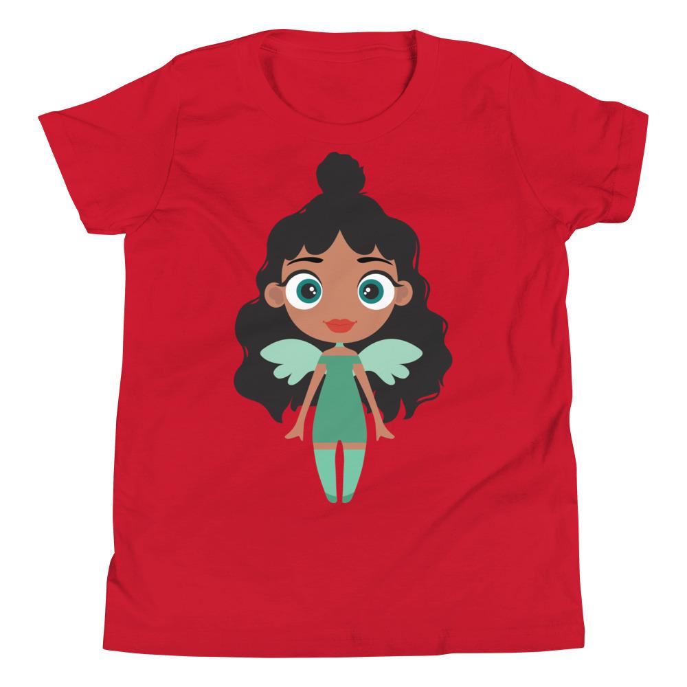 Kritter Christmas Fairy Kids T-Shirt in soft jersey cotton, featuring a festive design perfect for holiday celebrations.