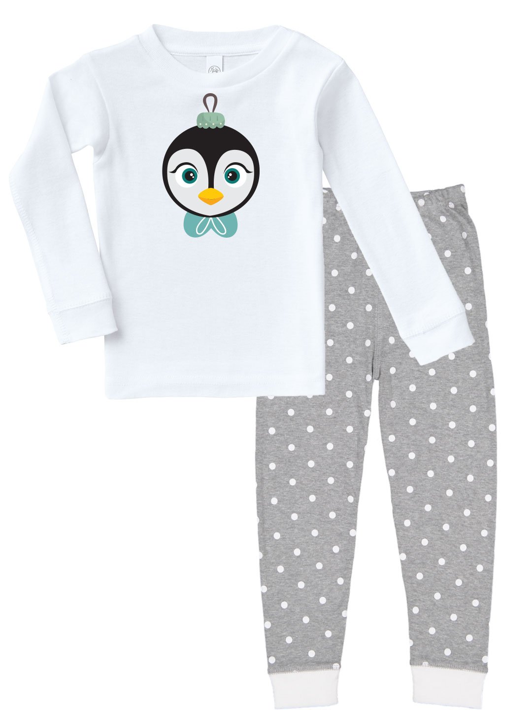 Kritter Christmas Penguin Pajamas for infants and toddlers featuring a cute penguin design, perfect for holiday celebrations.