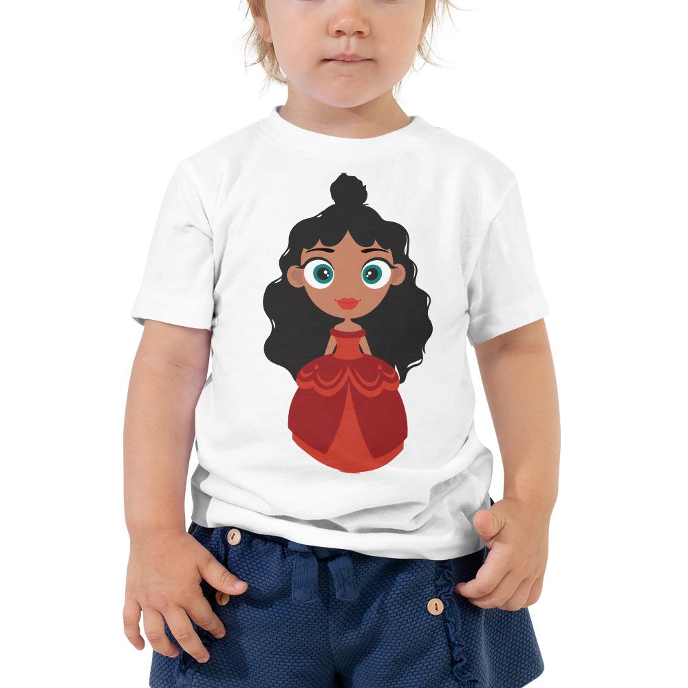 Kritter Christmas Princess Toddler T-shirt in festive design, made from 100% cotton, featuring a relaxed fit for comfort.