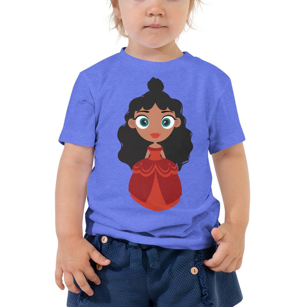 Kritter Christmas Princess Toddler T-shirt in festive design, made from 100% cotton, featuring a relaxed fit for comfort.