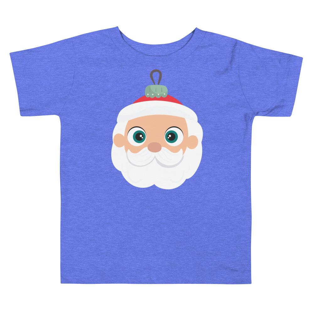 Kritter Christmas Santa Claus Toddler T-shirt featuring a cheerful Santa design, made from 100% cotton with a relaxed fit.