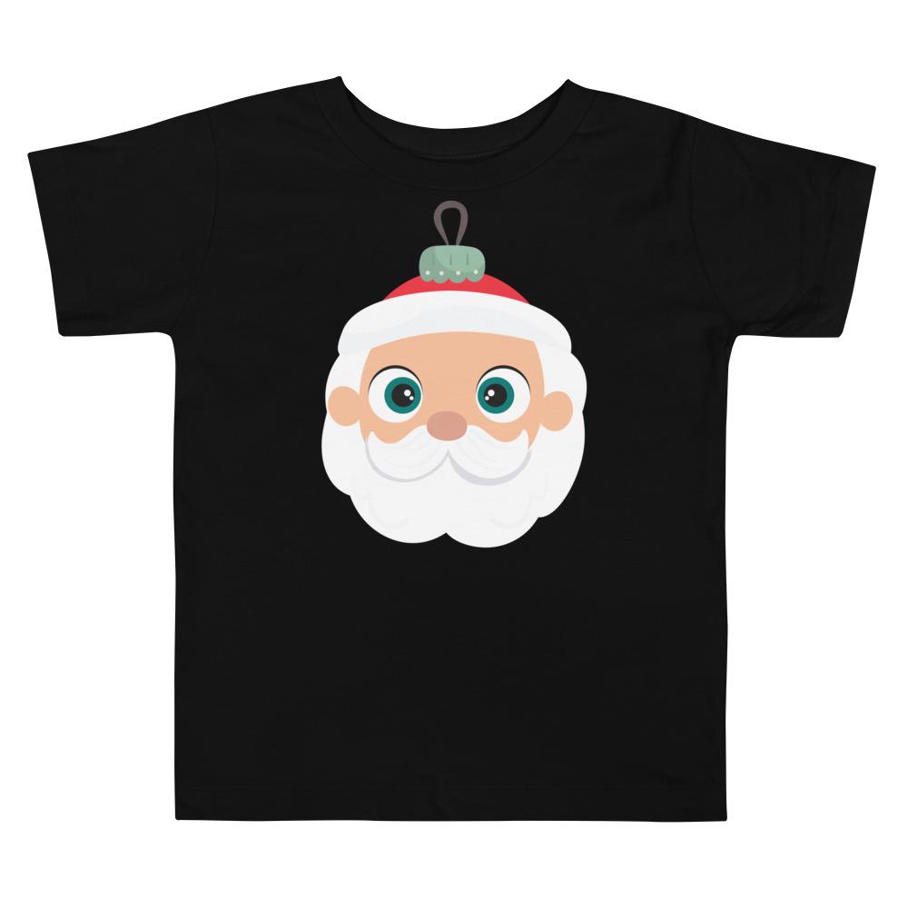 Kritter Christmas Santa Claus Toddler T-shirt featuring a cheerful Santa design, made from 100% cotton with a relaxed fit.