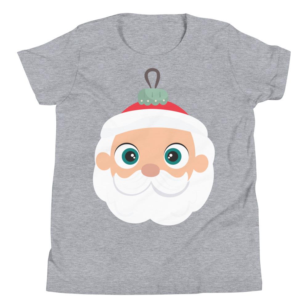 Kritter Christmas Santa Ornament Kids T-Shirt featuring a festive Santa design, made from soft jersey cotton, perfect for holiday celebrations.