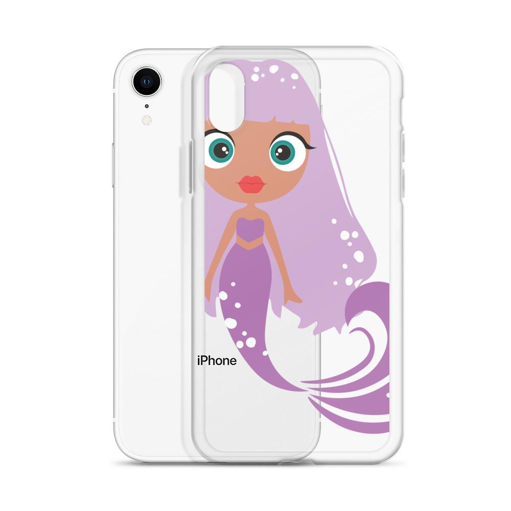 Kritter Mermaid iPhone Case featuring a colorful mermaid design with a solid polycarbonate back and flexible TPU sides.