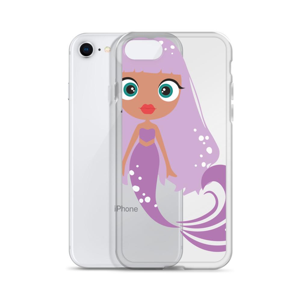 Kritter Mermaid iPhone Case featuring a colorful mermaid design with a solid polycarbonate back and flexible TPU sides.