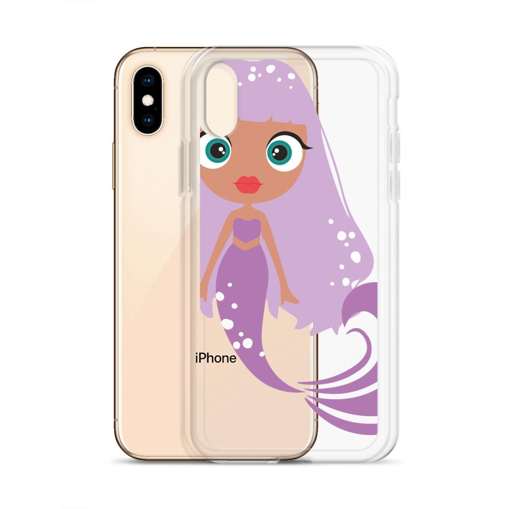 Kritter Mermaid iPhone Case featuring a colorful mermaid design with a solid polycarbonate back and flexible TPU sides.