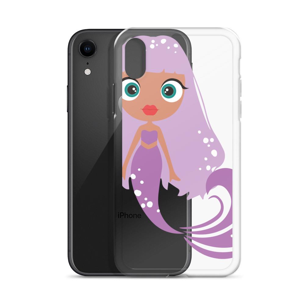 Kritter Mermaid iPhone Case featuring a colorful mermaid design with a solid polycarbonate back and flexible TPU sides.