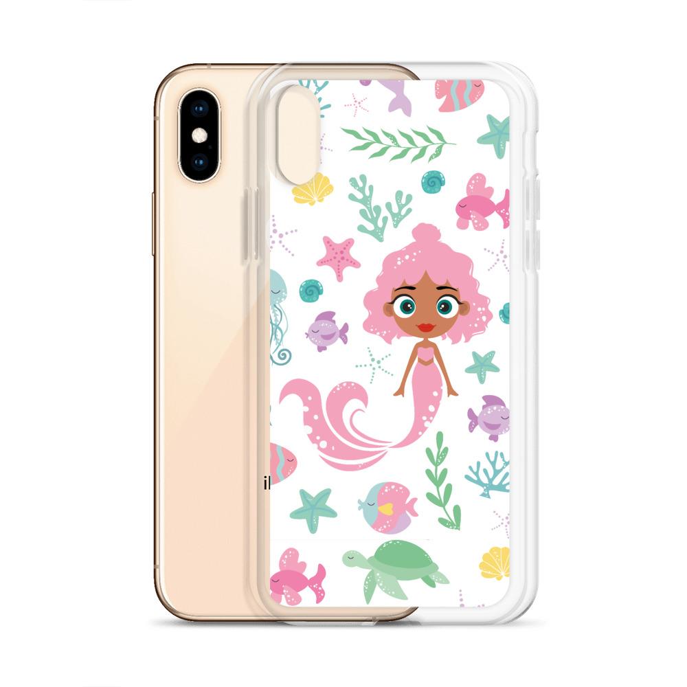 Kritter Mermaid Sea iPhone Case showcasing vibrant mermaid design with durable TPU and polycarbonate materials.